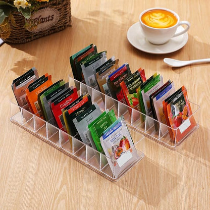 Cinnvoice 4 Pcs Tea Bag Storage Acrylic Clear Tea Drawer Organizer - Image 4