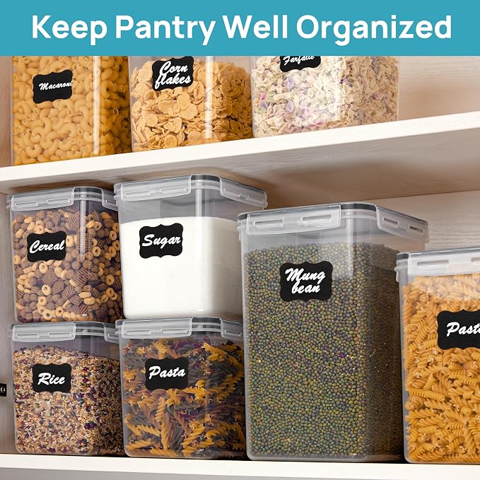 Vtopmart 10 PCS Flour and Sugar Storage Container, Large Airtight Food Canisters - Image 7