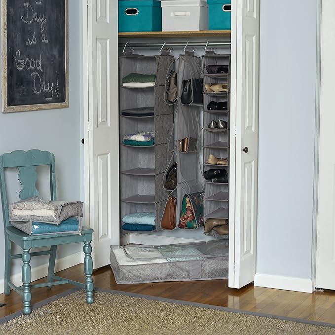 Household Essentials 6-Shelf Linen Hanging Closet Organizer - Image 6