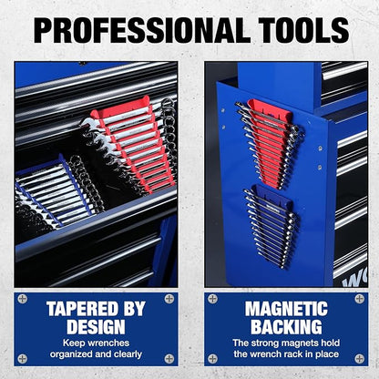 WORKPRO 2-Pack Magnetic Wrench Organizer, 12-Piece Wrench Holder Set - Image 9