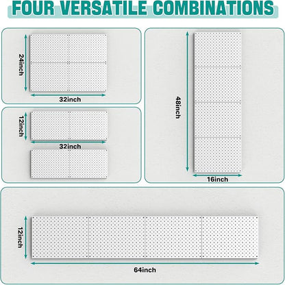 EVERHANGER Metal Pegboard Panels, Heavy Duty Pegboard Wall Organizer, Garage - Image 3