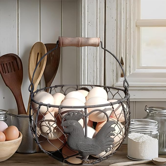 LINCOUNTRY. Chicken Wire Egg Basket - Image 2