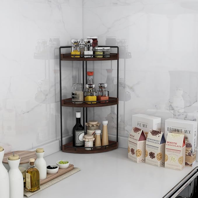 Dorhors Corner Bathroom Organizer Countertop, Vanity Counter Storage Shelf | 3 - Image 5