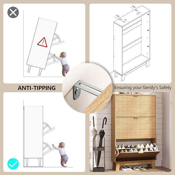 HUANLEGO Shoe Cabinet Storage for Entryway - Image 6