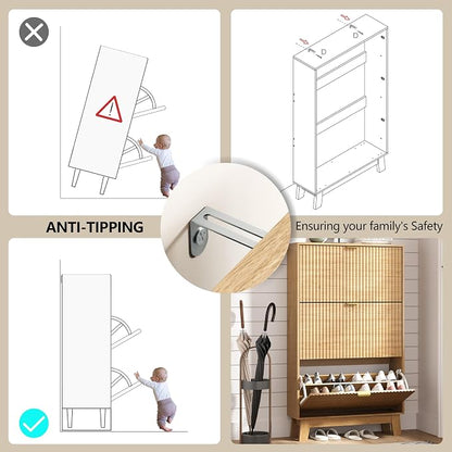 HUANLEGO Shoe Cabinet Storage for Entryway - Image 6
