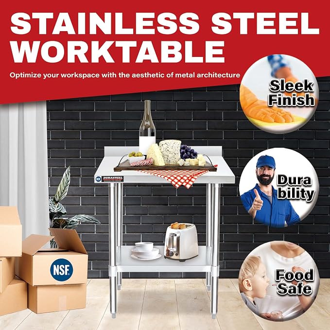 DuraSteel NSF Commercial Kitchen Table - Image 2