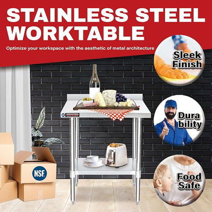 DuraSteel NSF Commercial Kitchen Table - Image 2