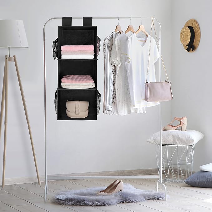 MAX Houser 3-Shelf Hanging Closet Organizer, Hanging Sweater Organizer - Image 5