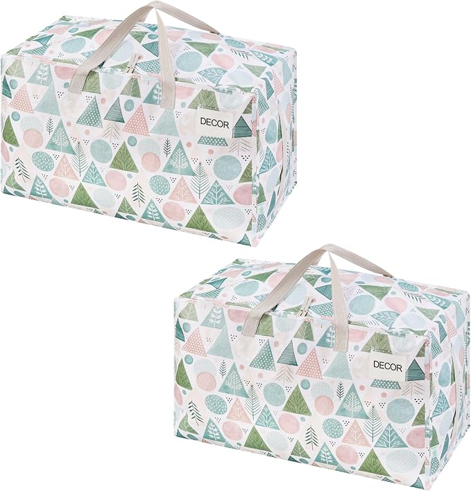VENO 2 Pack Moving Bags and Large Christmas Decoration Storage Bins by Veno
