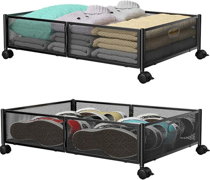 PHINOX Under Bed Storage with wheels, Under the Bed Storage Containers by PHINOX