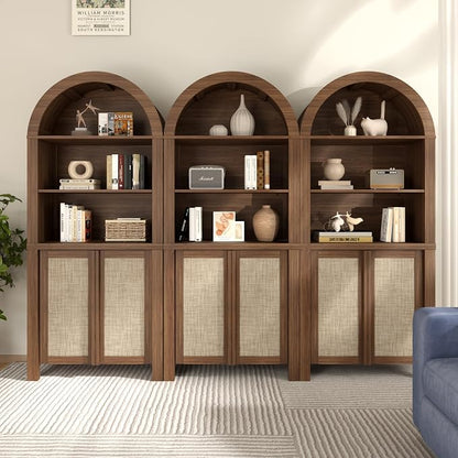 Yechen Arched Bookcase, 70.5" Tall Bookcase by Yechen