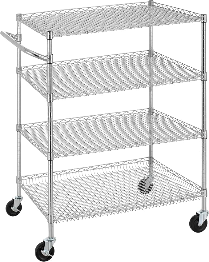 Finnhomy 4 Tier Heavy Duty Commercial Grade Rolling Cart by Finnhomy