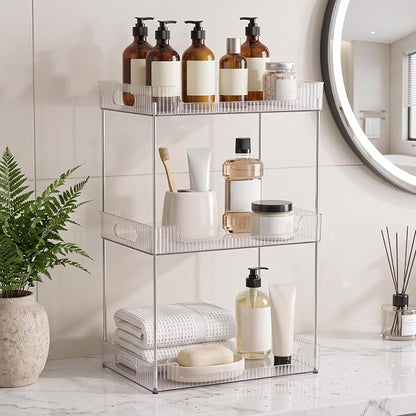 Goderewild 3 Tier Bathroom Counter Organizer, Fits A4 Size Makeup Organizer - Image 6