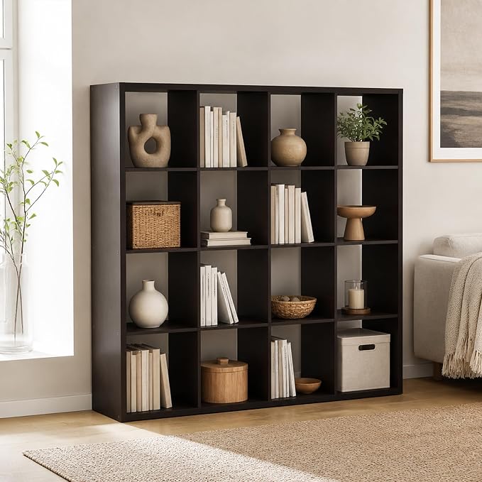 16-Cube Cubicle Bookshelf, Cube Bookcase by Furevol