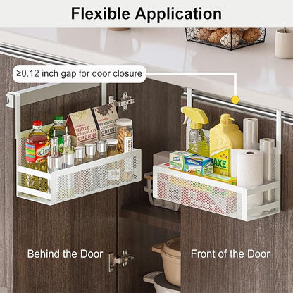 Hanging Bathroom Baskets Fine Mesh Wire Storage Basket Over Cabinet Door - Image 4