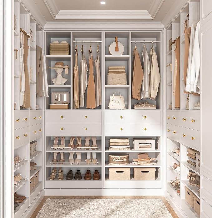 Besiost Closet System, 55.6"/4.7 FT Closet Organizer System - Image 2