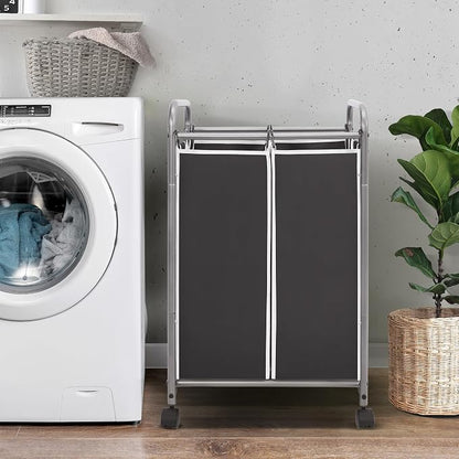 STORAGE MANIAC Laundry Sorter 2 Section, 90L Laundry Hamper - Image 3