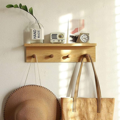 Entrance Coat Rack ，Coat Hooks, Wall-Mounted Wooden Hook Rack, Wall-Mounted - Image 8