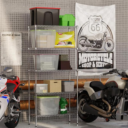 14" Deep x 36" Wide x 74" Height Wire Shelving Kit | 5-Tier | NSF Commercial - Image 2