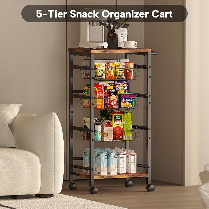 5-Tier Snack Organizer Cart - Image 4