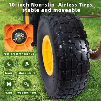 2025 Upgrade Hose Reel Cart, Hold Up to 300 ft of 5/8'', Garden Hose Cart - Image 6