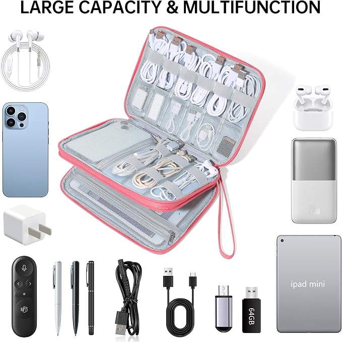 CILLA Electronics Organizer Travel, Travel Cord Organizer Case, Compact - Image 5