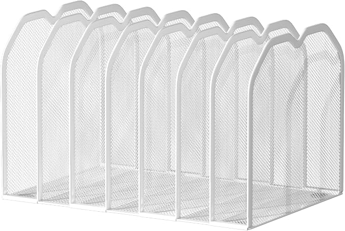 White 7-Section File Folder Organizer by Unknown