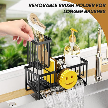 Sponge Holder for Kitchen Sink, Smiley Face Sink Caddy - Image 4