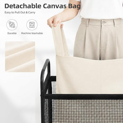 STORAGE MANIAC Rolling Laundry Hamper - Image 4
