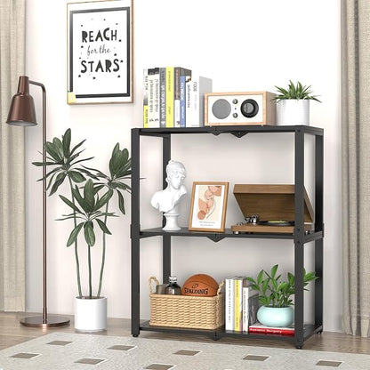 Hastatii 3-Shelf Storage Shelving Unit Metal Rack Heavy-Duty 28"x13.5"x33.5" - Image 2