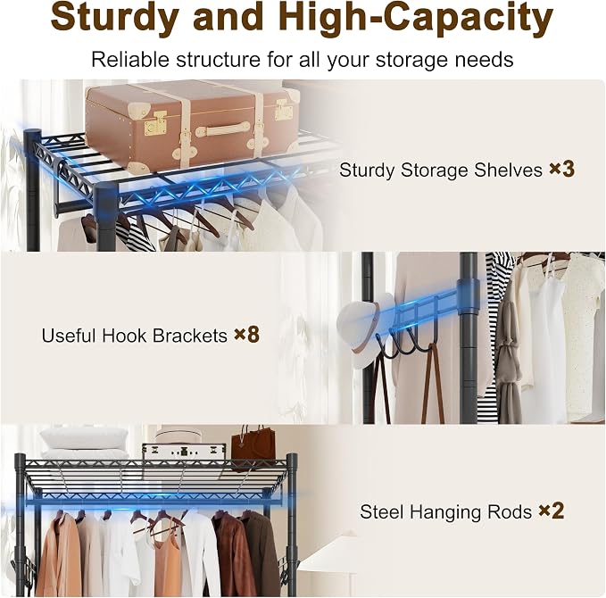 Whitmor Modern Industrial Wardrobe - Image 4