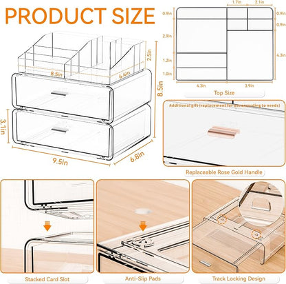 Yieach 3 Tier Clear Acrylic Makeup Organizers - Image 3