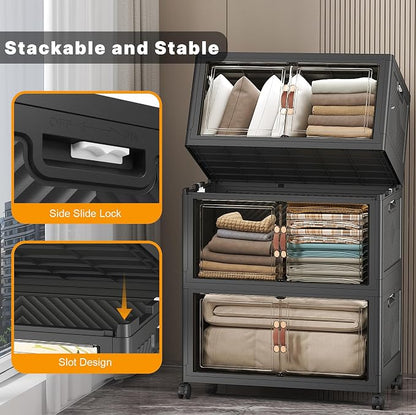 UAMFURI Stackable Storage Bins, 896QT Collapsible Drawers - Image 6