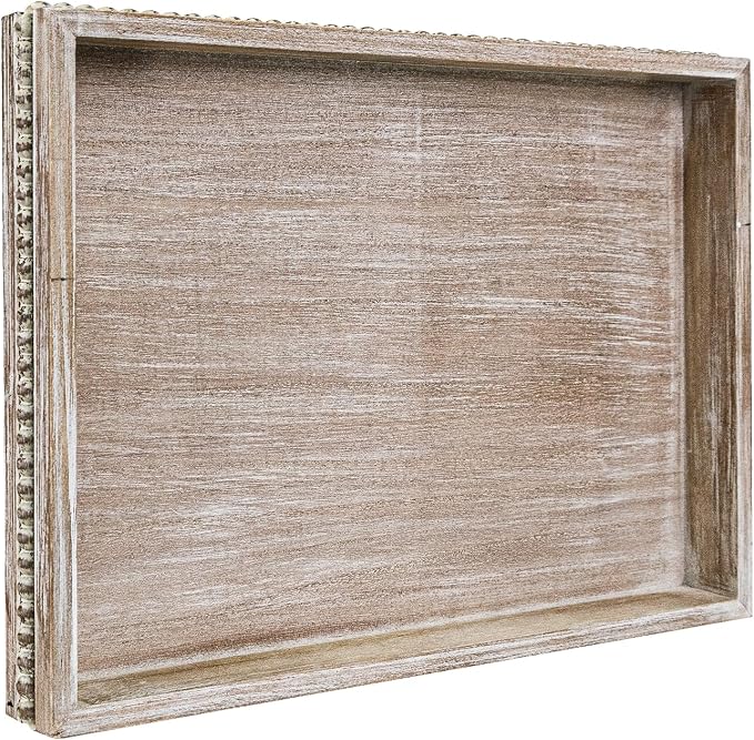 MAONAME Wood Serving Tray, Farmhouse Wooden Tray by MAONAME