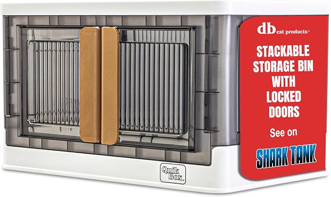 Quik Box - 8.5 Gallon Stackable Storage Bins - Collapsible Organizer by dbestproductsInc