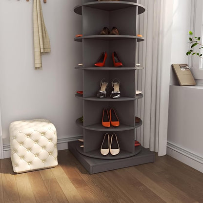 6 Tier / 7 Tier Rotating Shoe Rack Tower, Modern Free Standing 360° Revolving - Image 4