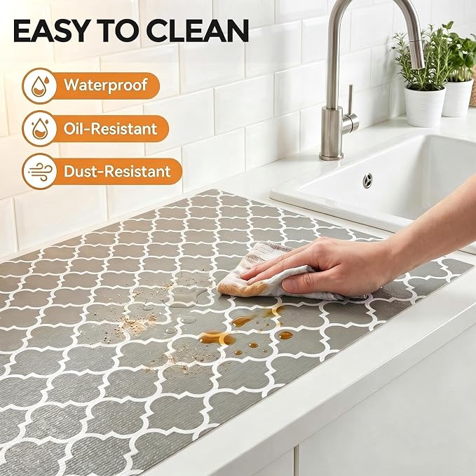 Coavas Shelf and Cabinet Liner, Non Adhesive Non Slip Waterproof Thickened - Image 4