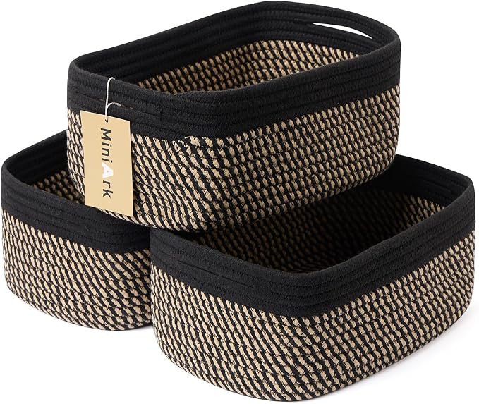 Small Storage Baskets for Organizing | Closet Organizer Bins | Shelf Toy Basket by MiniArkStorageBasketsHome