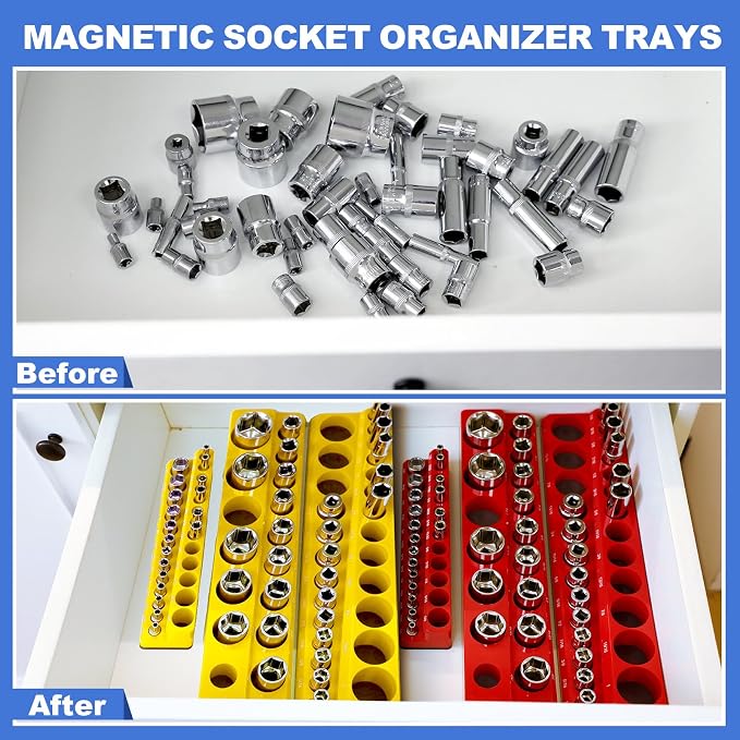 12 Pcs Magnetic Socket Organizer Set Compatible - Image 5