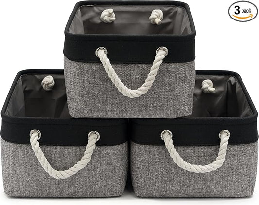 13.8x9.8x6.7 Inch Fabric Small Storage Bins by VQRTEXAStorageBasket