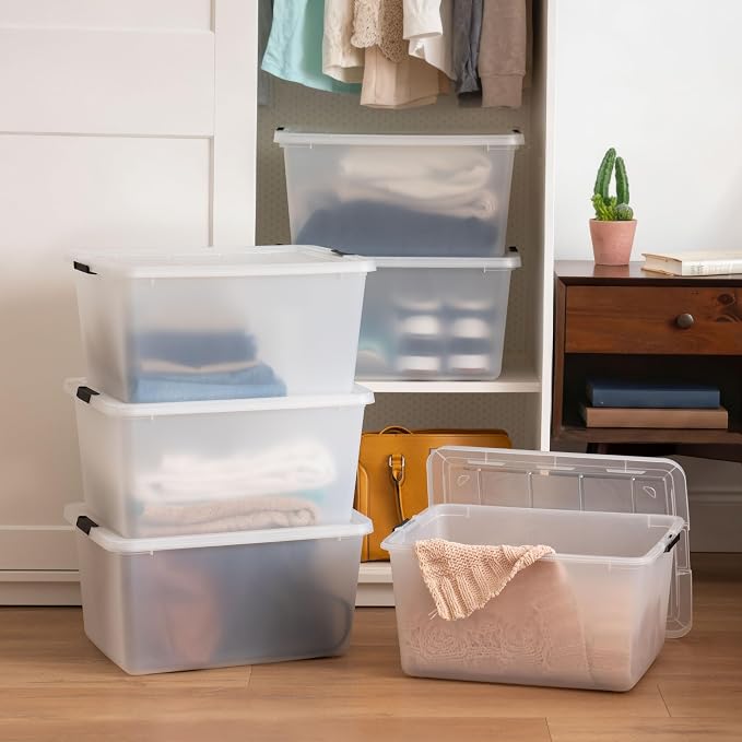 IRIS USA 32 Qt High-Capacity Clip Box 6-Pack, Craft Storage Bins - Image 5