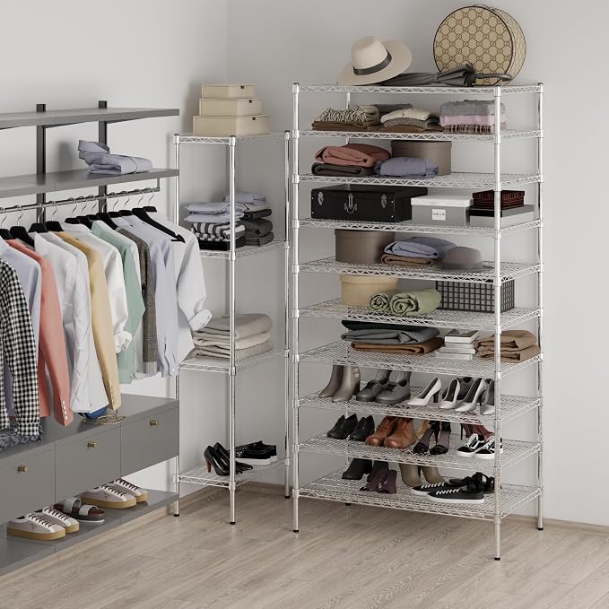 24" Deep x 42" Wide x 86" Height Wire Shelving Kit | 10-Tier | NSF Commercial - Image 5