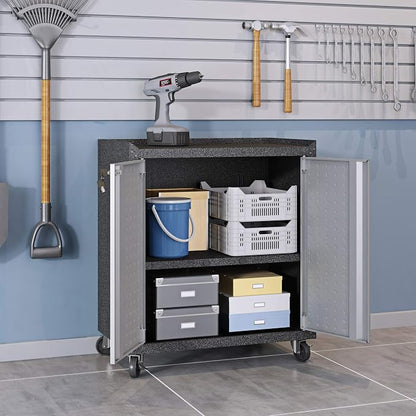 Manhattan Comfort Fortress Rolling 2 Door Garage Storage Cabinet - Image 4