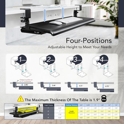 EHO Keyboard Tray with Drawer - Image 3