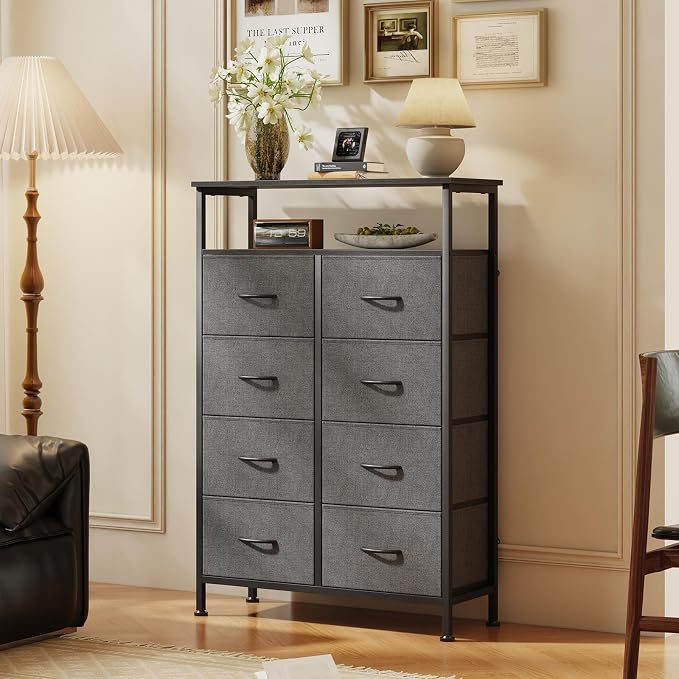 DUMOS 8 Drawers Fabric Dresser - Image 2