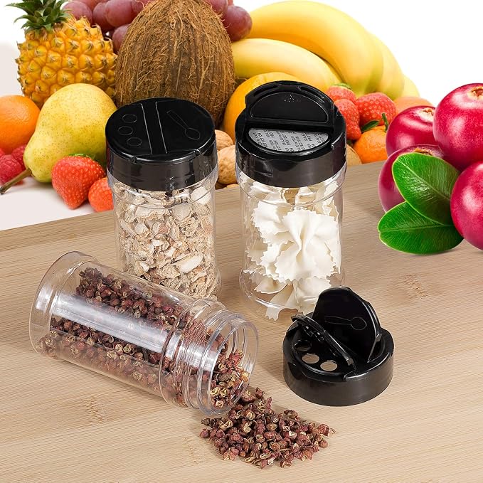 Spice Bottles, Dabacc 20Pcs 7oz Clear Plastic Container Jars - Image 7