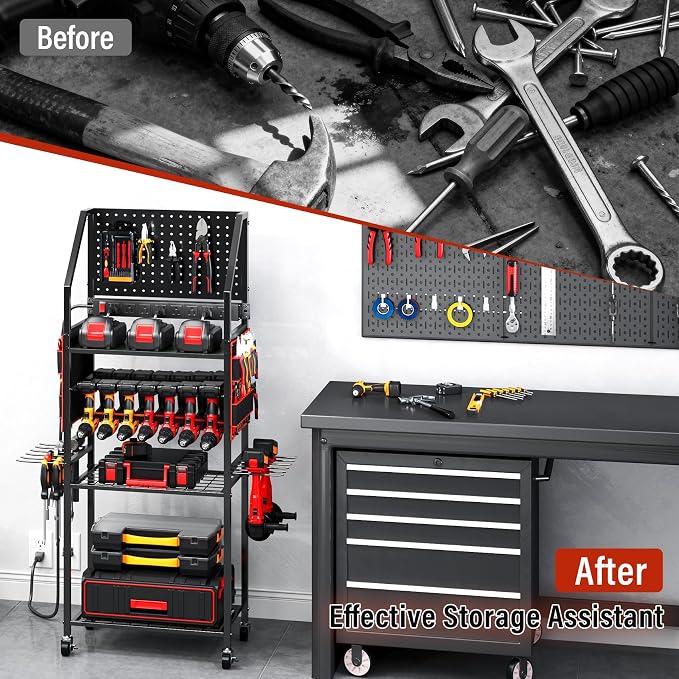 TC-HOMENY Power Tool Organizer Cart - Image 9