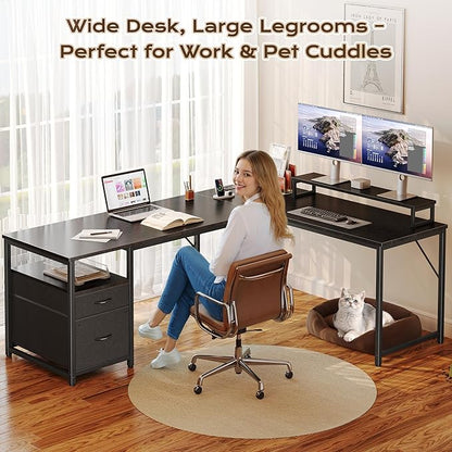 PRAISUN 63 Inch L Shaped Desk - Image 7