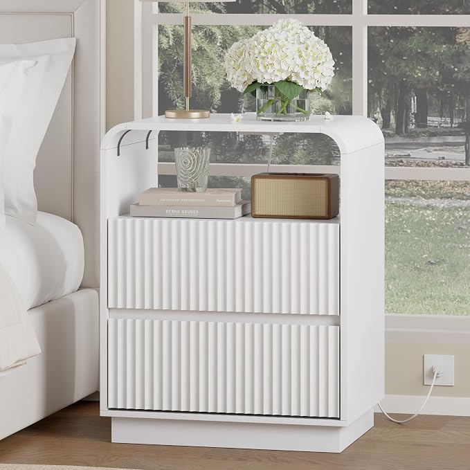 White Nightstands Set of 2 - Image 3