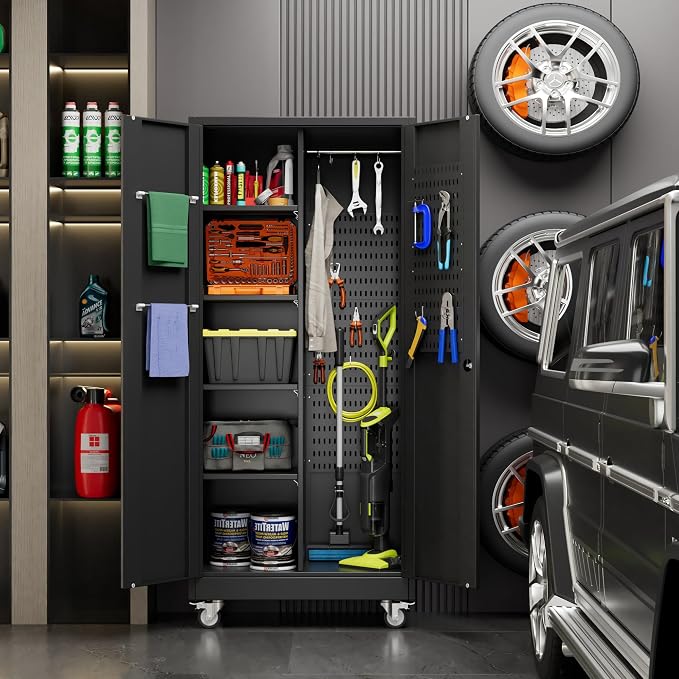 SUXXAN Broom Closet Storage Cabinet - Image 2